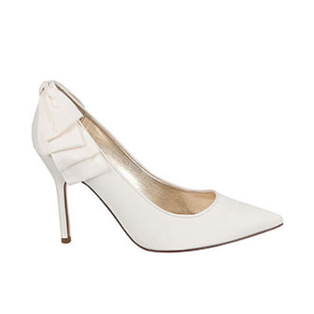 Nina Wedding Ribbon Ruffle Detailing Ivory Shoes - Picture 3 of 4